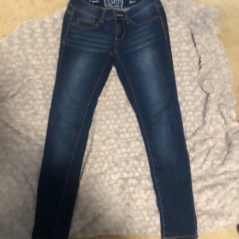 dark blue jeggings